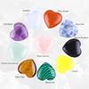 10PCS Natural Heart Crystals Love Shaped Pocket Polished Stones Heart Healing Crystal Stones for Gifts Chakra Reiki Yoga Meditation Relief Anxiety Stress(Assorted) view 2