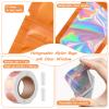 150-pack 6 x 9 in Holographic Mylar Bags with Clear Window Resealable Foil Pouches for Food Storage Smell Proof Edible Packaging Zip Bag for Cookies, Jewelry and Small Business, Thank You Stickers view 2