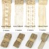 4 Rolls Burlap Ribbon 12 Yard Natural Jute Mesh Burlap Ribbon Trim Craft Ribbon for Gift Wrapping Crafts Party Decoration DIY Packaging(Khaki) view 4