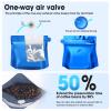 16oz 1lb 60pcs Coffee Bags with Valve,Vented Coffee Bag Barrier Bags Store Bags Coffee Packaging Coffee Storage Pouches Stand-up Bags for Food Diamond Shaped Need to Use Heat Sealing MachineBlue view 3