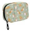 Fustylead Cute Cartoon Shiba Inu Dog and Daisy Flower Pill Organizer Travel Portable Zipper Cloth Bag for Holding Weekly Supplements Vitamins and Fish Oils view 1