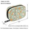 Fustylead Cute Cartoon Shiba Inu Dog and Daisy Flower Pill Organizer Travel Portable Zipper Cloth Bag for Holding Weekly Supplements Vitamins and Fish Oils view 3