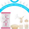 Threlaco 6 Pack 120 Count Breast Pump Wipes Quick Clean and Irritant Free Resealable Convenient Breast Pump Cleaning Wipes Hygienic Breastfeeding Supplies(Pink) view 4