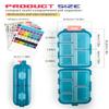 3 Pcs DIY Travel Pill Organizer with Labels Pocket Pharmacy, 3 Pill Box & 420 Medicine Labels, Portable Travel Essentials Mini Pill Container 7 Day Pill Case Storage Vitamin Fish Oil (Set B) view 2