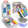 3 Pcs DIY Travel Pill Organizer with Labels Pocket Pharmacy, 3 Pill Box & 420 Medicine Labels, Portable Travel Essentials Mini Pill Container 7 Day Pill Case Storage Vitamin Fish Oil (Set A) view 1