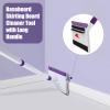Baseboard Cleaner Tool with Handle, 60" Extendable Long Handle Baseboard Cleaner with 5 Reusable Pads for Baseboards Cleaning, Ceiling, Wall, Floor, Bathroom Kitchen view 3
