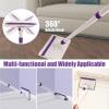 Baseboard Cleaner Tool with Handle, 60" Extendable Long Handle Baseboard Cleaner with 5 Reusable Pads for Baseboards Cleaning, Ceiling, Wall, Floor, Bathroom Kitchen view 4