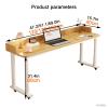 YVYKFZD Overbed Table with Swivel Wheels, Portable Bedside Table, Rolling Medical Over Bed Table, Standing Over Bed Desk with Heavy Duty Metal Legs(Light Walnut B1,47.2/120cm) view 2