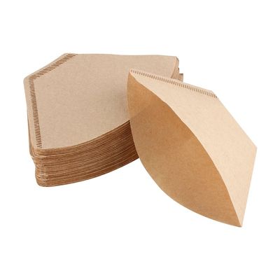 100pcs Wood Paper Coffee Filter Papers Cups Brewer Strainer Dripper, Enjoy Flavorful Coffee at Home or Office, Can Filter 2-4 Cups Universal Coffee Filters Brown