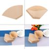 100pcs Wood Paper Coffee Filter Papers Cups Brewer Strainer Dripper, Enjoy Flavorful Coffee at Home or Office, Can Filter 2-4 Cups Universal Coffee Filters Brown view 2
