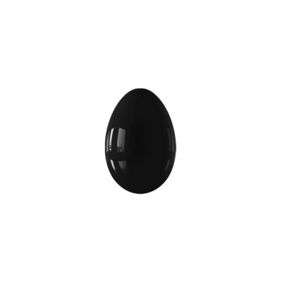 KAKAYE 30 * 20mm Undrilled Yoni Egg Natural Stone Jade Egg for Kegel Exercise Exercise Rose Quartz Yoni Egg(Obsidian)