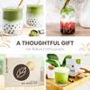 Boba Snob Boba Tea Maker Kit with Organic Ceremonial Tea, Tumbler, Two Stainless Steel Straws, Bamboo Whisk, Teaspoon, and Tapioca Pearls (Small Matcha) view 4