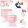 Dansib 300 Pieces Feminine Wipes Individually Wrapped Women Travel Size Bulk Unscented Intimate Wipes Mild Private Parts Ph Balanced for Travel Bathroom Toilet Daily(Pink) view 3
