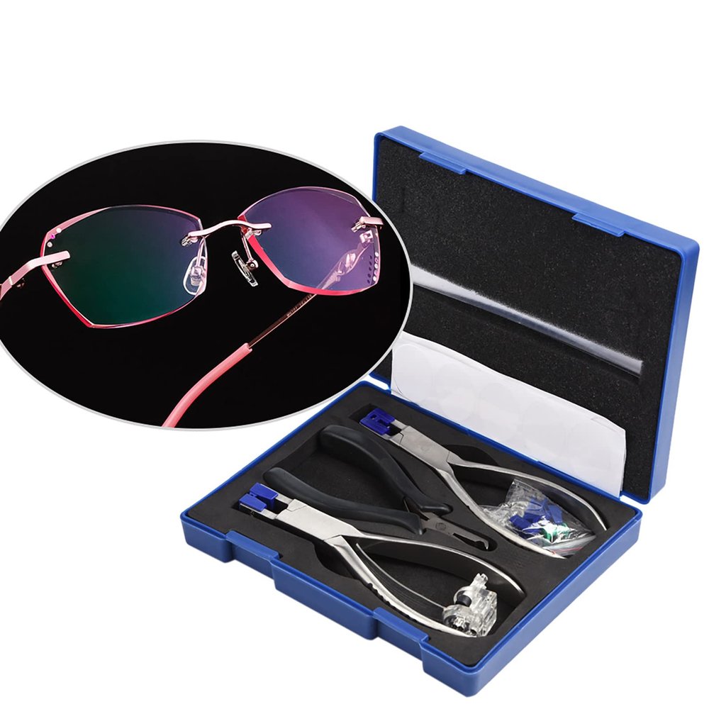 Chazcool Glasses Pliers Kit Professional Eyeglass Repair Set, Rimless Eyeglasses Repair Kit, Rimless Eyeglasses Plier
