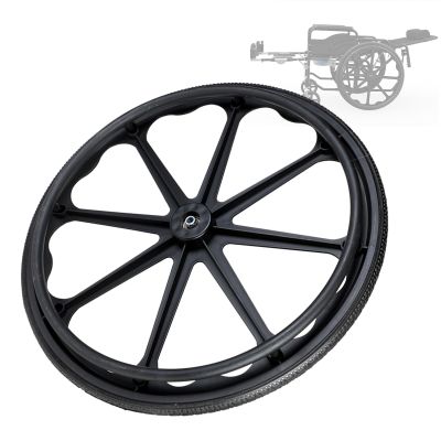 2Pcs 20 Inch Replacement Wheelchair Wheels For Walkers, Wheelchair Wheels Replacement With Bearings, Non-Slip Puncture Proof Polyurethane Solid, Reinforced Nylon Hub, Bearing: 12mm (Color :