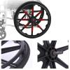 2Pcs 20 Inch Replacement Wheelchair Wheels For Walkers, Wheelchair Wheels Replacement With Bearings, Non-Slip Puncture Proof Polyurethane Solid, Reinforced Nylon Hub, Bearing: 12mm (Color : view 2