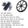 2Pcs 20 Inch Replacement Wheelchair Wheels For Walkers, Wheelchair Wheels Replacement With Bearings, Non-Slip Puncture Proof Polyurethane Solid, Reinforced Nylon Hub, Bearing: 12mm (Color : view 3