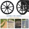 2Pcs 20 Inch Replacement Wheelchair Wheels For Walkers, Wheelchair Wheels Replacement With Bearings, Non-Slip Puncture Proof Polyurethane Solid, Reinforced Nylon Hub, Bearing: 12mm (Color : view 4