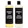 CARON & DOUCET - 100% Plant-Based Griddle Cleaning Set: Seasoning Oil & Soap for Washing, Restoring & Seasoning Griddles! view 1
