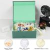 5 Pack 9.5X7X4 Inch Green Magnetic Gift Box with Lid Small Gift Box with Shredded Paper Foldable Boxes with Ribbon for PresentsAnniversary GiftsBridesmaid Proposal Wedding party view 2