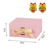 BoxSkivra Pink Gift Box with Ribbon 1 Pack 6X6X3 Inch Small Gift Box with Lid Magnetic Closure Rectangle Collapsible Luxury Gift Boxes for Mother's DayBirthdaysShredded Paper Filler & Card view 3