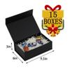 BoxSkivra Black Magnetic Gift Box 15 Pack 9.5X6X3 Inch Foldable Gift Boxes Bulk Black Gift Boxes with Lids Packaging for Small Business Luxury Gift Box Shredded Paper Filler view 3
