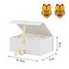 5 Pack 9.5X7X4 Inch White Magnetic Gift Box with Lid Small Gift Box with Shredded Paper Foldable Boxes with Ribbon for PresentsAnniversary GiftsBridesmaid Proposal Wedding party view 3