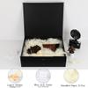 BoxSkivra Black Extra Large Gift Box with Lid 1 Pack 19x16x6 Inch Large Gift Boxes with Crinkle Paper & Card Magnetic Gift Box with Ribbon for Wedding Dress view 2
