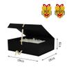 BoxSkivra Black Extra Large Gift Box with Lid 1 Pack 19x16x6 Inch Large Gift Boxes with Crinkle Paper & Card Magnetic Gift Box with Ribbon for Wedding Dress view 3