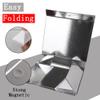 BoxSkivra Large Silver Gift Box With Ribbon - 13x9x4 Inch With Lid, Magnetic Closure, Collapsible, Luxury for Wedding Gifts - Includes Shredded Paper Filler & Card view 4