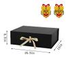 Extra Large Magnetic Gift Box with Lids 3 Pack 16.5X13X5.3 Inch Black Large Gift Box with Ribbon Foldable Gift Boxes for Presents Groomsman Proposal Jumbo Box with Shredded Paper Filler & Cards view 3