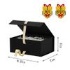 5 Pack 9.5X7X4 Inch Black Magnetic Gift Box with Lid Small Gift Box with Shredded Paper Foldable Boxes with Ribbon for PresentsAnniversary GiftsBridesmaid Proposal Wedding party view 3