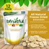 bfruitful Freeze-Dried Banana, Freeze Dried Fresh Fruit Bites, Gluten Free, Vegan, Dairy Free, Kosher, No Sugar Added, Non GMO, Healthy Snacks for Kids or Adults, 0.56 oz Single-Serve Snack Packets, 12 Pack view 2
