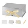 5 Pack 9.5X7X4 Inch Silver Magnetic Gift Box with Lid Small Gift Box with Shredded Paper Foldable Boxes with Ribbon for PresentsAnniversary GiftsBridesmaid Proposal Wedding party view 1