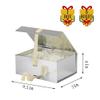 5 Pack 9.5X7X4 Inch Silver Magnetic Gift Box with Lid Small Gift Box with Shredded Paper Foldable Boxes with Ribbon for PresentsAnniversary GiftsBridesmaid Proposal Wedding party view 3