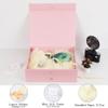 Extra Large Magnetic Gift Box with Lids 3 Pack 16.5X13X5.3 Inch Pink Large Gift Box with Ribbon Foldable Gift Boxes for Presents Groomsman Proposal Jumbo Box with Shredded Paper Filler & Cards view 2