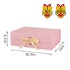 Extra Large Magnetic Gift Box with Lids 3 Pack 16.5X13X5.3 Inch Pink Large Gift Box with Ribbon Foldable Gift Boxes for Presents Groomsman Proposal Jumbo Box with Shredded Paper Filler & Cards view 3