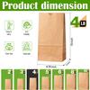 [1000] 4 LB, Kraft Brown Lunch Paper Bags, Small Paper Bags, Gift Bags, Grocery Bags, Craft Bags, view 2
