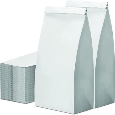 [1000] 4 LB, Kraft White Lunch Paper Bags, Small Paper Bags, Gift Bags, Grocery Bags, Craft Bags,
