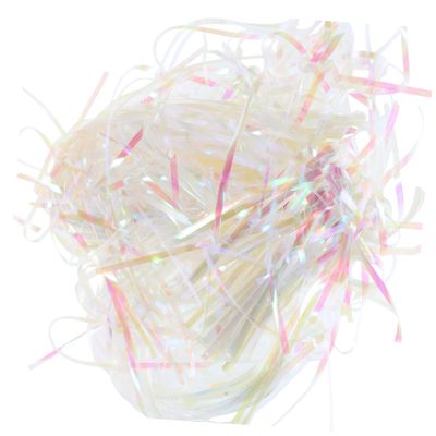 FOMIYES 1 Pack Gift Box Decorations Package Filler Packaging Filler Crinkle Cut Paper Shred Filler Paper Shreds Stuffing for Gift Boxes Basket Stuffing Packing Plastic for Shipping, Transparent