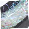 FOMIYES 1 Pack Gift Box Decorations Package Filler Packaging Filler Crinkle Cut Paper Shred Filler Paper Shreds Stuffing for Gift Boxes Basket Stuffing Packing Plastic for Shipping, Transparent view 2