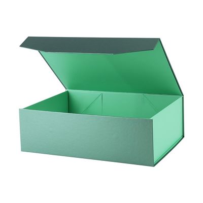 OBMMIRAO Green Large Gift Box with Lid 13x9x4 Inch, Foldable Magnetic Gift Boxes for Clothes,Groomsman Box Bridesmaid Proposal