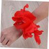 STOBAZA 4pcs Ruffled Silk Flower Hawaiian Leis Wreath Headband Flower Garland Crown for Aloha Party Decorations view 3