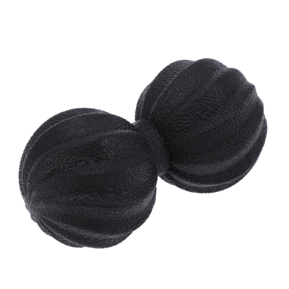 TOVINANNA TPE Peanut Massage Ball for Full Body Therapy Deep Tissue Relief and Myofascial Release Yoga Back Neck and Muscle Recovery Black