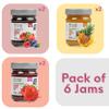 Assorted No Sugar Added Jams - 6 x 8 Fl. oz - 2 x Strawberry, Forest Fruits & Pineapple - Made in Greece, No Preservatives, Gluten Free Healthy Fruit Spreads for Breakfast, Toasts view 1