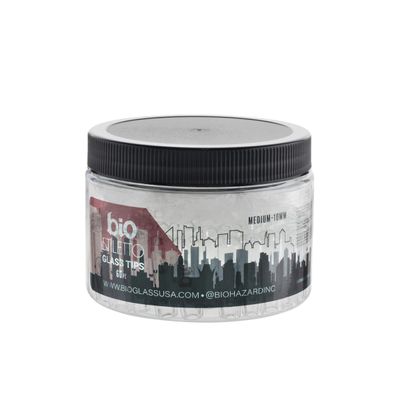 BIO Glass 'Stiletto' Cross Top Glass Tips, 10mm - 66 Count