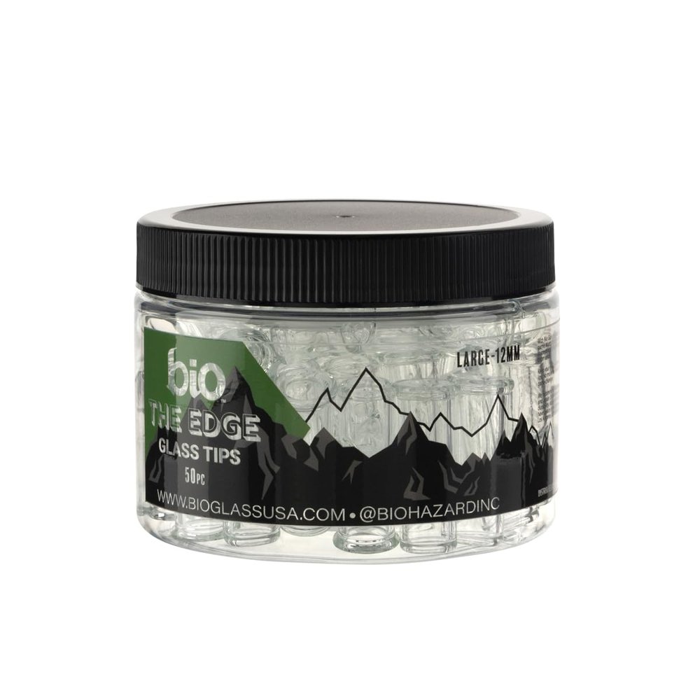 BIO Glass 'The Edge' 2 Pokes Glass Tips, 12mm - 50 Count