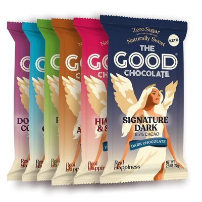 THE GOOD CHOCOLATE - keto Chocolate Variety Pack with Zero Sugar & Lower Net Carb Snack - keto Chocolate Bars offer Lower Calorie Chocolate Candy - Keto Snacks Low Carb - 6 Pack (Make your Own Bundle)