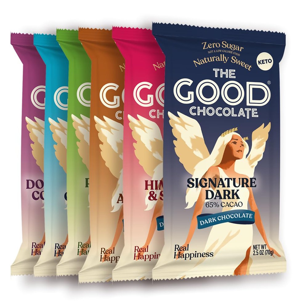 THE GOOD CHOCOLATE - keto Chocolate Variety Pack with Zero Sugar & Lower Net Carb Snack - keto Chocolate Bars offer Lower Calorie Chocolate Candy - Keto Snacks Low Carb - 6 Pack (Make your Own Bundle)