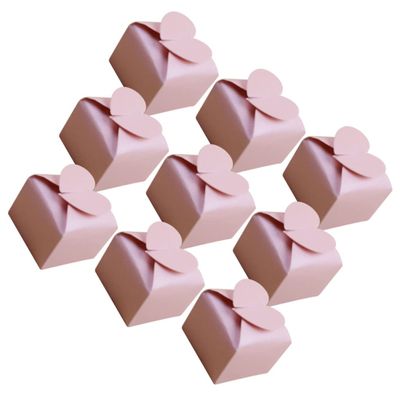 Beavorty 50pcs Heart Shaped Candy Box Elegant Paper Packaging for Wedding Favors Bridal Showers and Showers Easy to Assemble Delicate Design for Special Occasions